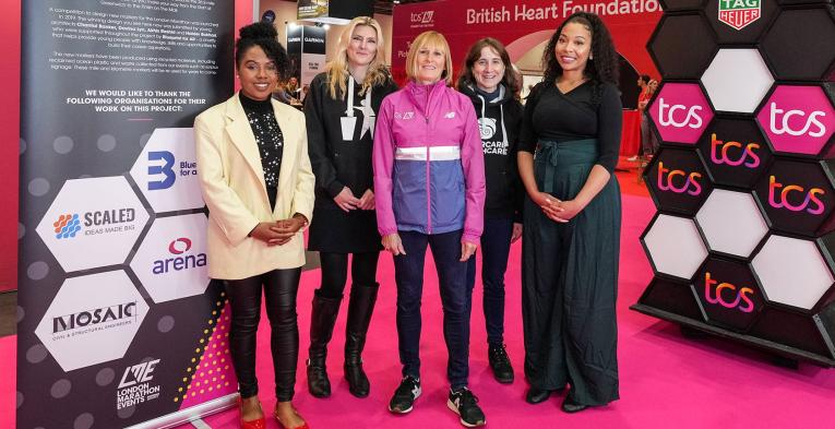 The new mile marker design for the TCS London Marathon