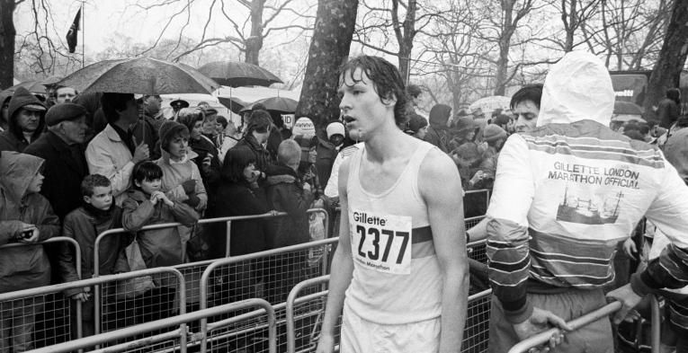 Chris Finill at the first London Marathon on 1981 