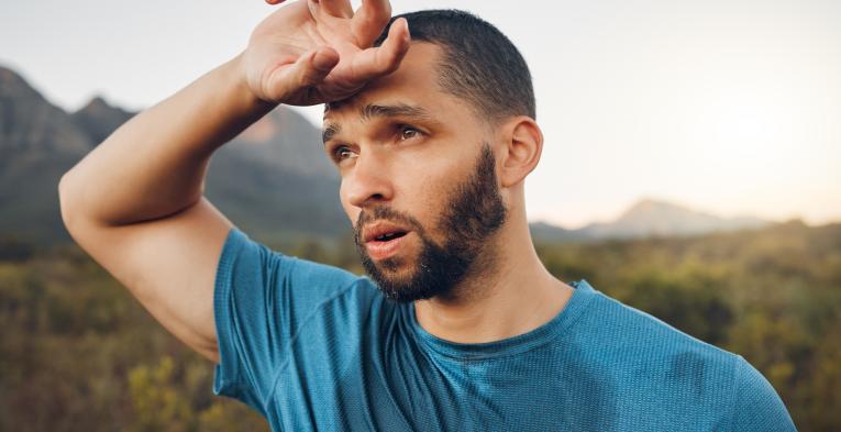 Runner struggling on a long training run