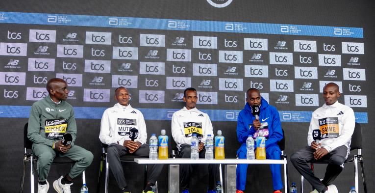 Elite Men's press conference for the 2025 TCS London Marathon