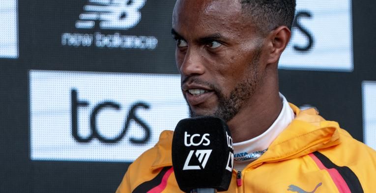 Mahamed Mahamed at the pre-race press conference