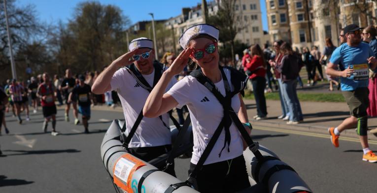 Brighton Marathon runners