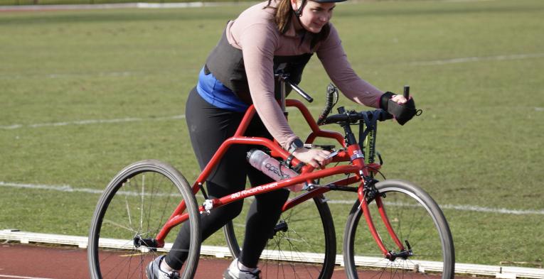 Tully Kearney during a track session