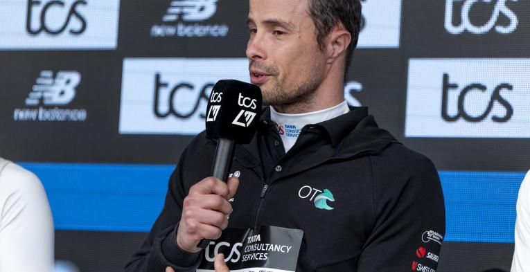 Marcel Hug at the elite wheelchair press conference