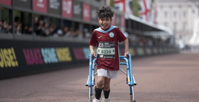 Participant heads to the Finish Line