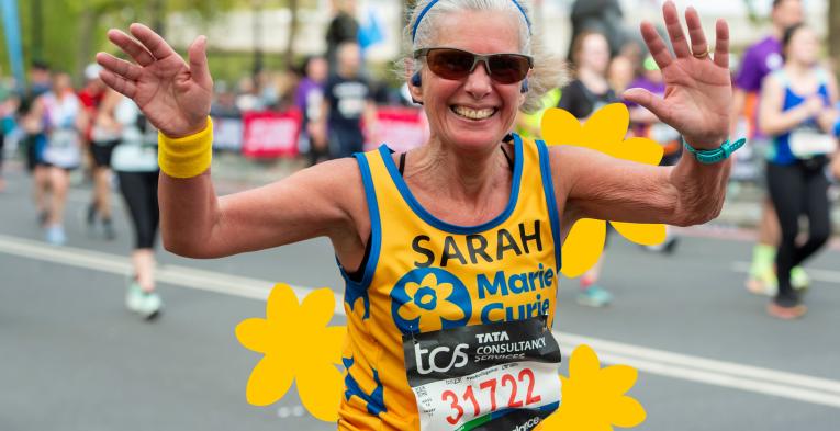Marie Curie runner at the TCS London Marathon 