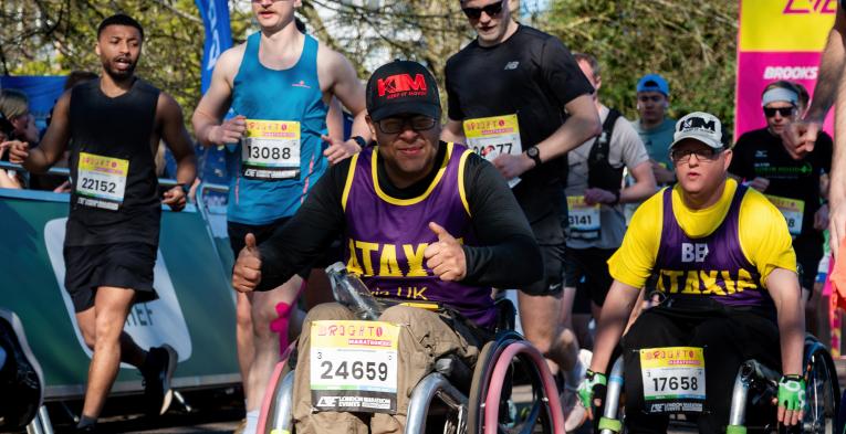 Wheelchair participants on the Brighton course