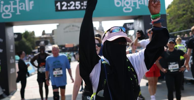Participants at the Big Half Finish Line