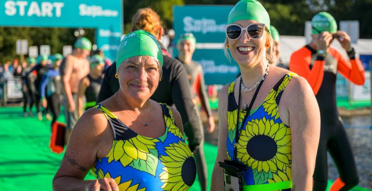 Deryn and Sami at Swim Serpentine in 2024