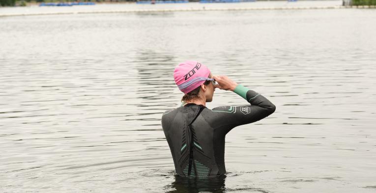Sam Haddad in the Serpentine Lido 