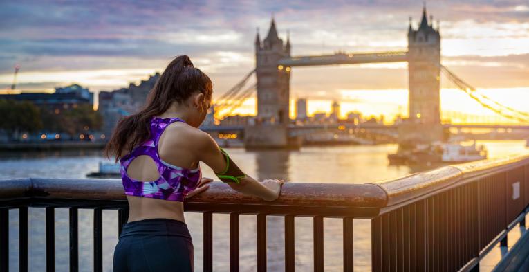 Runner near Tower Bridge 