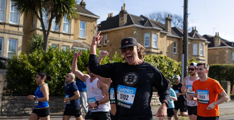 Participants on the Bath Half course