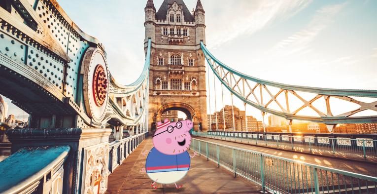 Daddy Pig at Tower Bridge