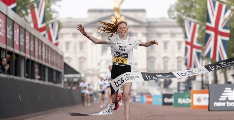 Championship winner crosses the Finish Line