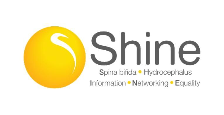 Charity logo for SHINE - Spina Bifida, Hydrocephalus, Information, Networking, Equality