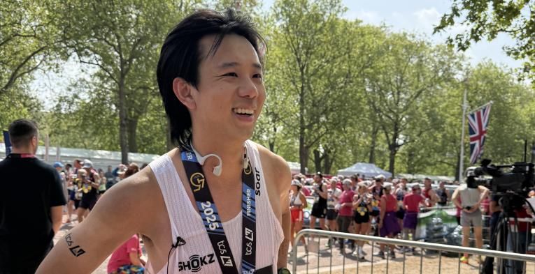 Zongbei Cai at the 2025 TCS London Marathon