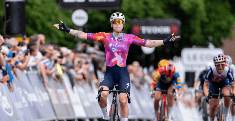 Lorena Wiebes (Team SD Worx - Protime) winning stage one of the 2024 Ford RideLondon Classique