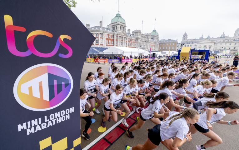 Children running from the Start Line