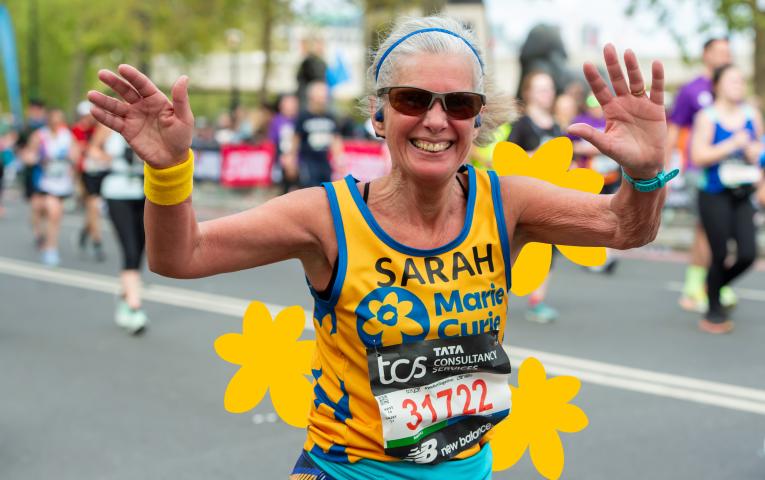 Marie Curie runner at the TCS London Marathon 
