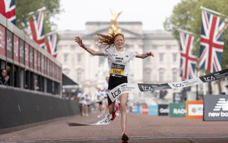 Championship winner crosses the Finish Line