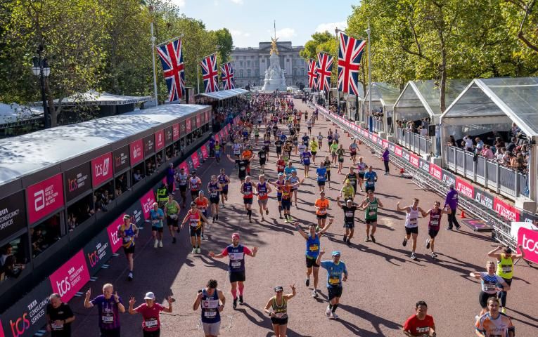 TCS London Marathon participants on The Mall