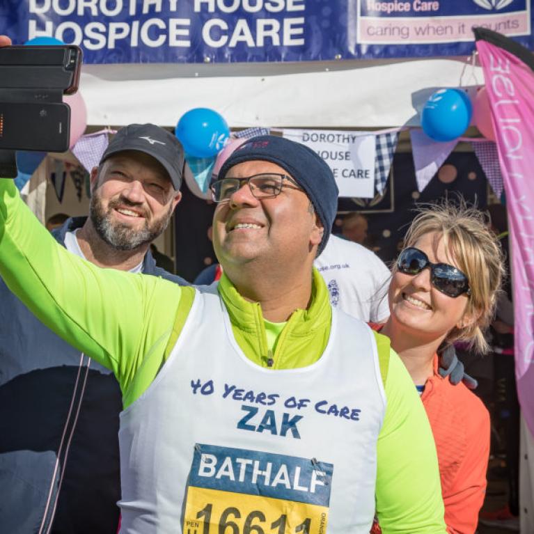 A man taking a selfie.