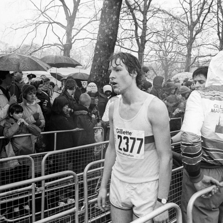 Chris Finill at the first London Marathon on 1981 