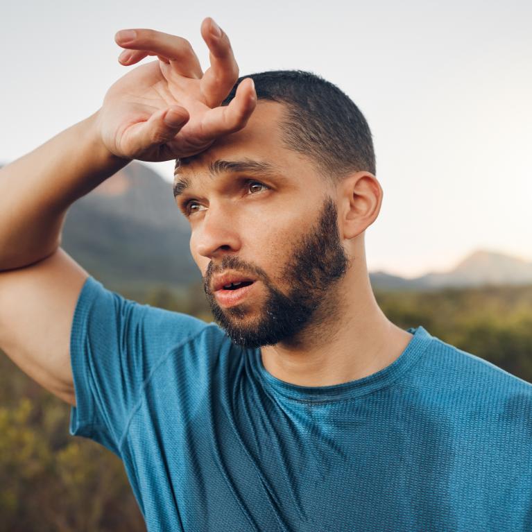 Runner struggling on a long training run