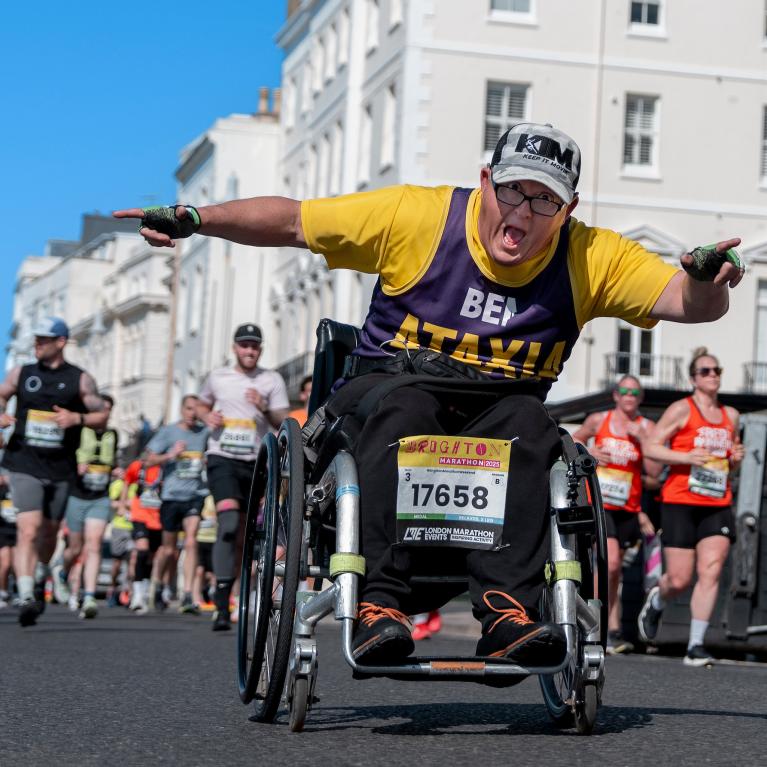 Brighton Marathon participant