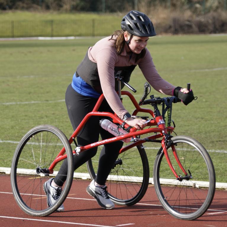 Tully Kearney during a track session
