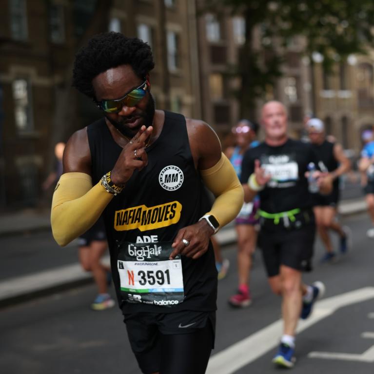 Mafia Moves runner poses for the camera