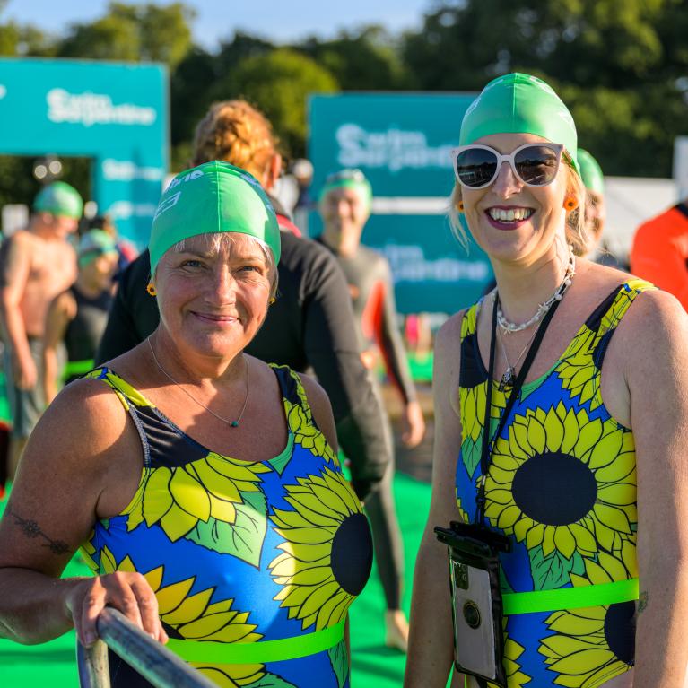 Deryn and Sami at Swim Serpentine in 2024