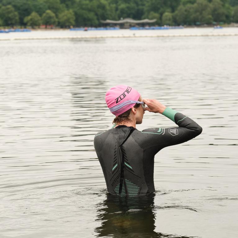 Sam Haddad in the Serpentine Lido 