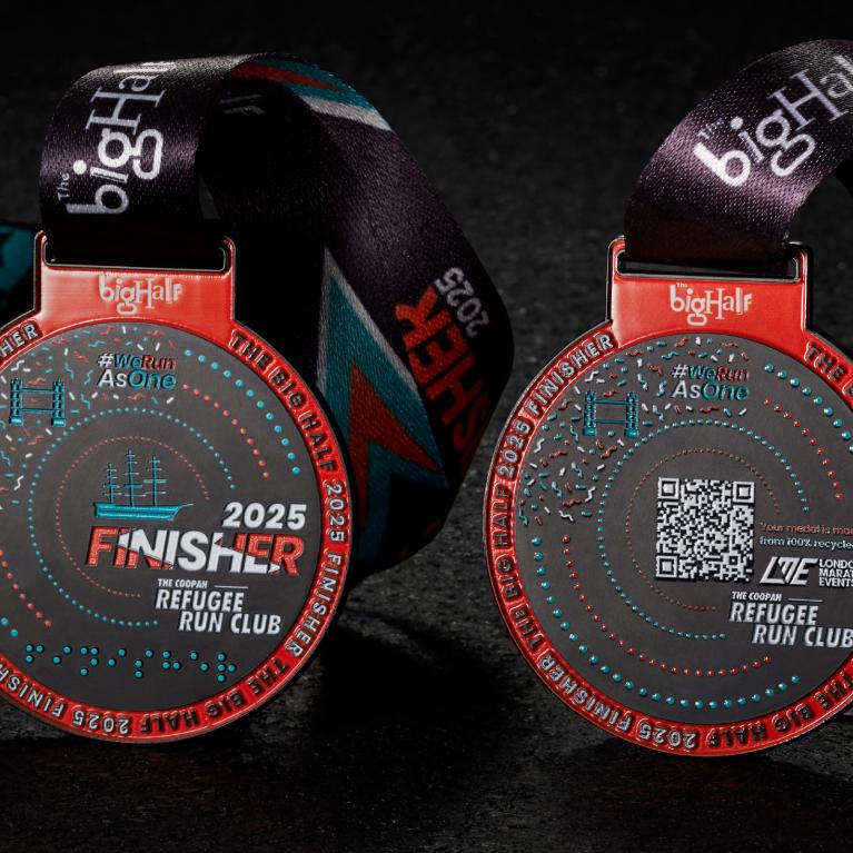 The Big Half finisher medal 