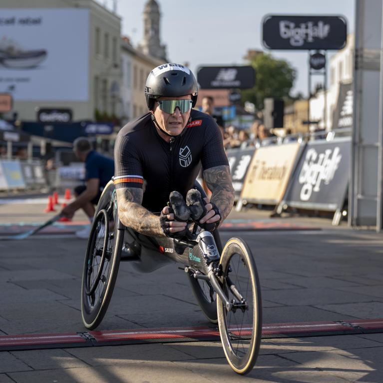 David Weir at the Finish Line