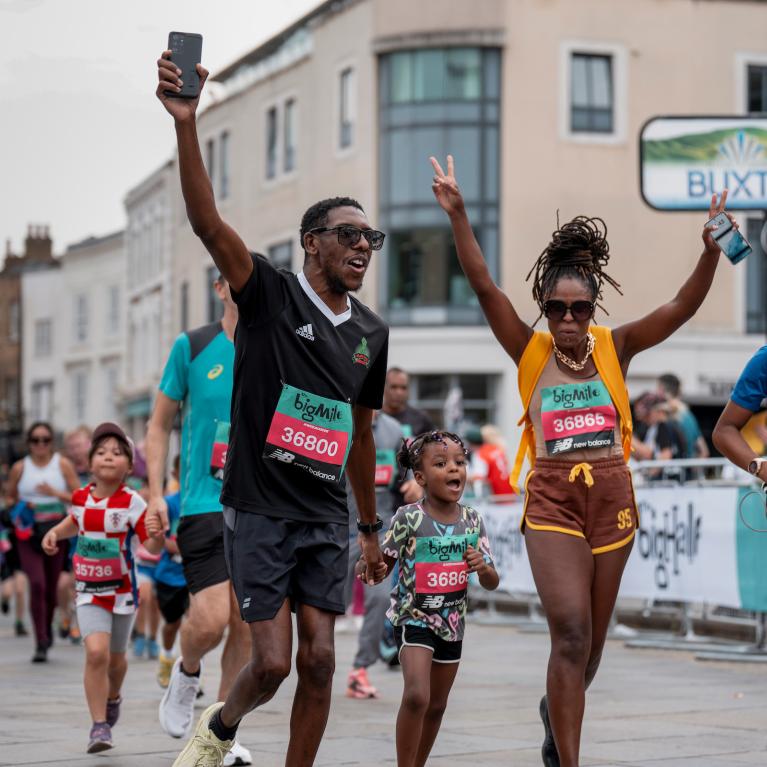 Participants at the Big Mile