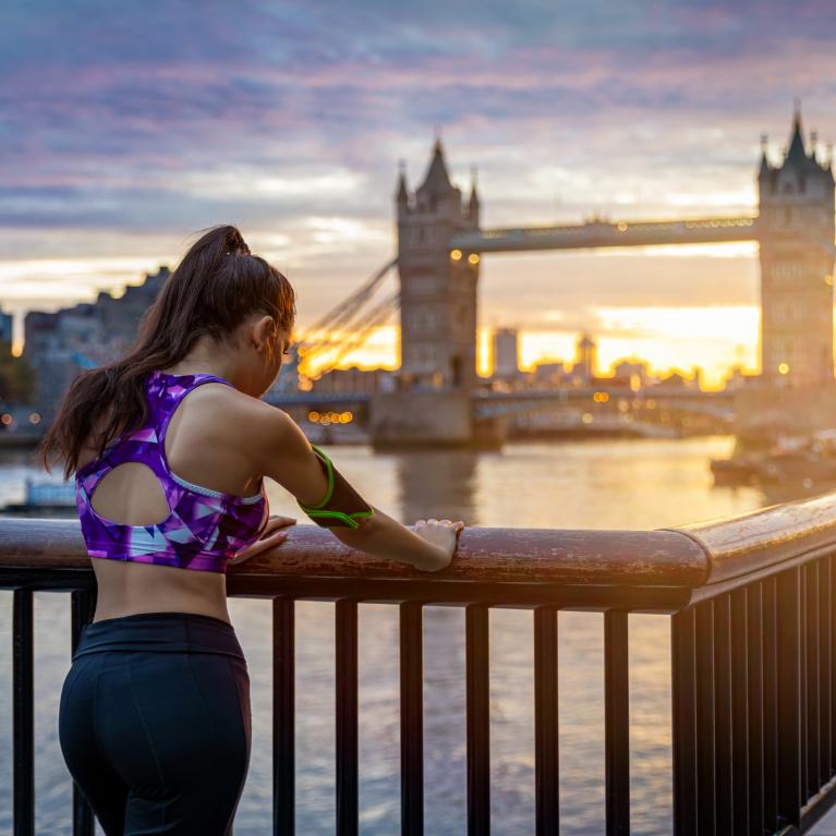 Runner near Tower Bridge 