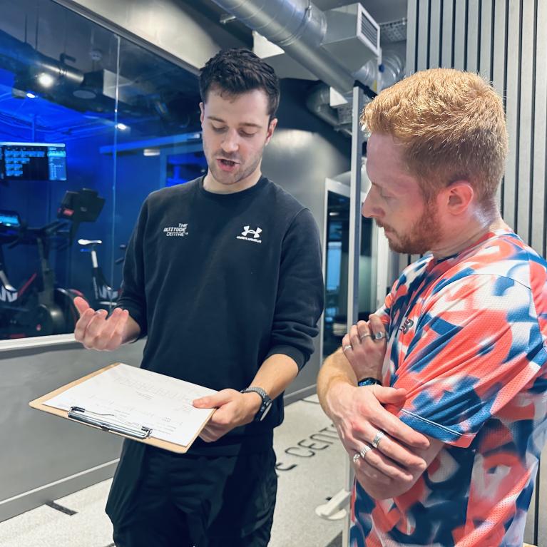 James Barber from the Altitude Centre with our sub editor Ed Henderson