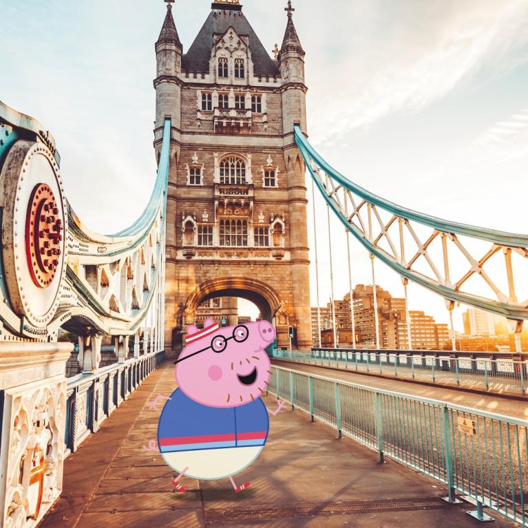 Daddy Pig at Tower Bridge