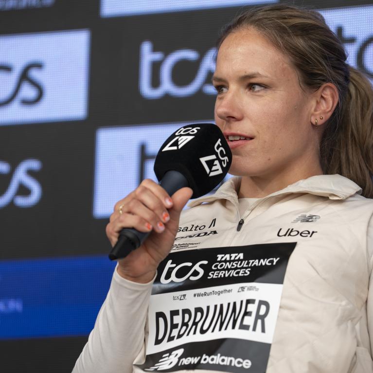 Catherine Debrunner at the 2026 TCS London Marathon