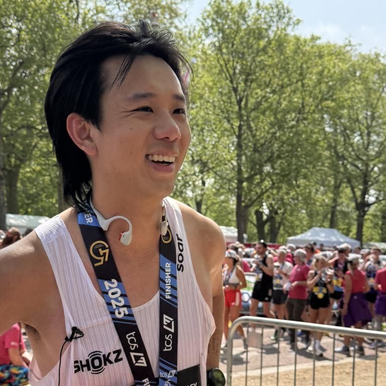 Zongbei Cai at the 2025 TCS London Marathon