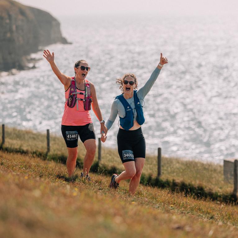 Jurassic Coast participants pose for the camera 