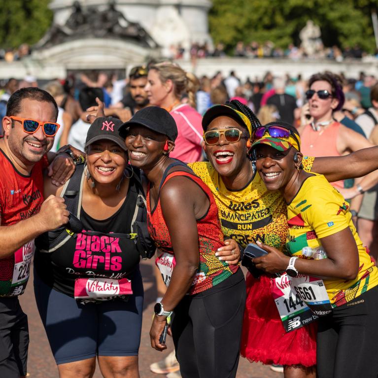 Vitality London 10,000 finishers celebrate