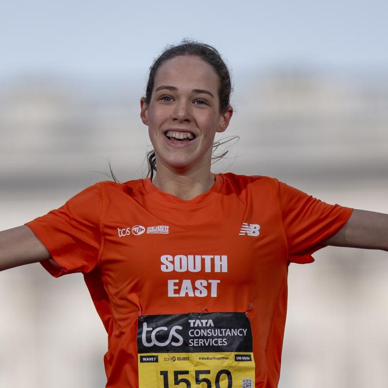 South East finisher crosses the Finish Line
