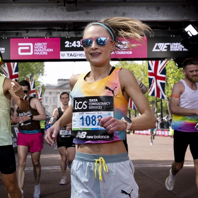 Participants approaches the Finish Line