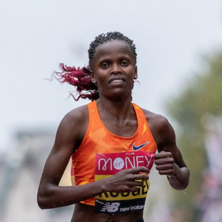 Brigid Kosgei wins the 2020 Virgin Money London Marathon