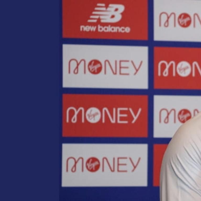 David Weir at the 2021 Virgin Money London Marathon elite men's wheelchair press conference