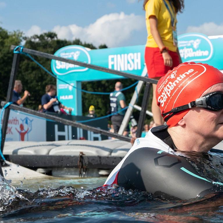 Women swimming for charity