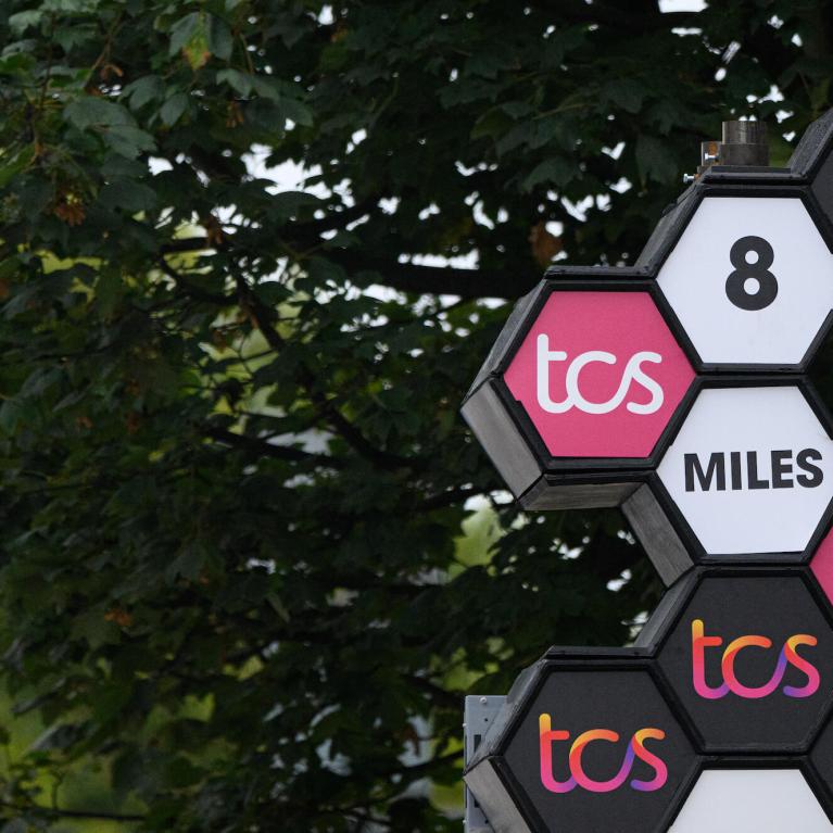 A TCS London Marathon mile marker
