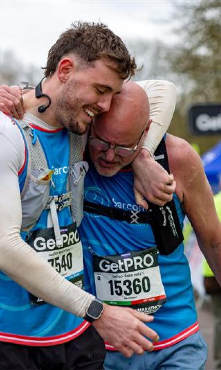 Two finishers at the GetPRO Bath Half